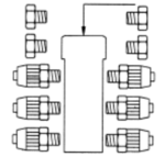Verdeler 6x 4x6 slang 