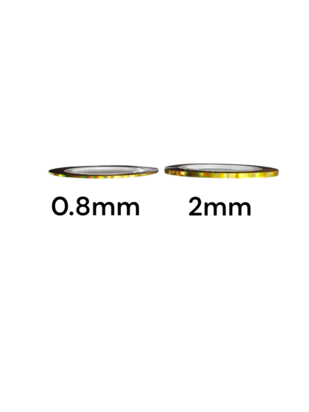 Holografisch tape  Zilver 0.8mm