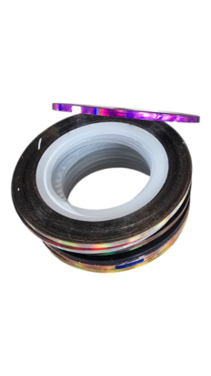 Holografisch tape Paars/rose 2mm