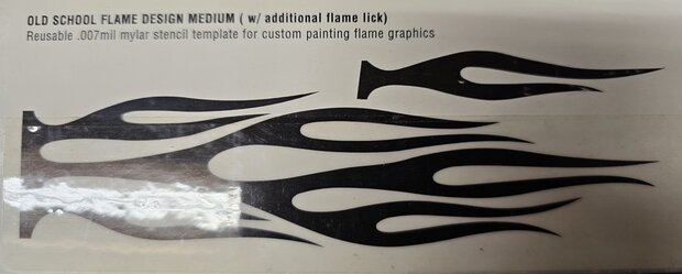 Auto Air Colors stencil Old School Flame Medium