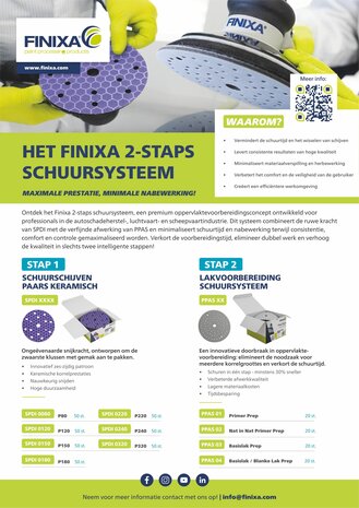 Finixa schuurschijven Ø150mm Lakvoorbereiding Schuursysteem