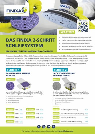 Finixa schuurschijven Ø150mm Lakvoorbereiding Schuursysteem