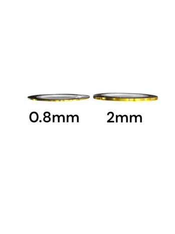 Holografisch tape Wit 0.8mm